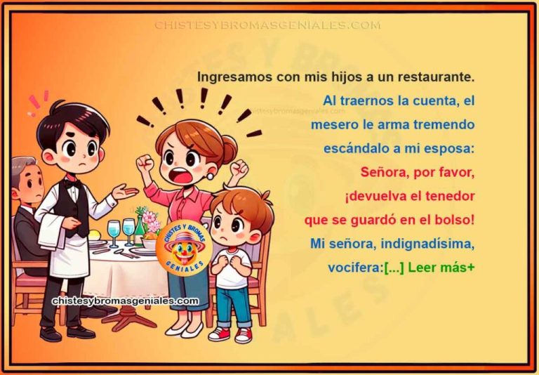 Chiste de Restaurante: La Distinguida Mujer y el Tenedor